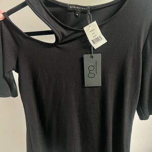 Gibsonlook Women's Black Cutout Top
